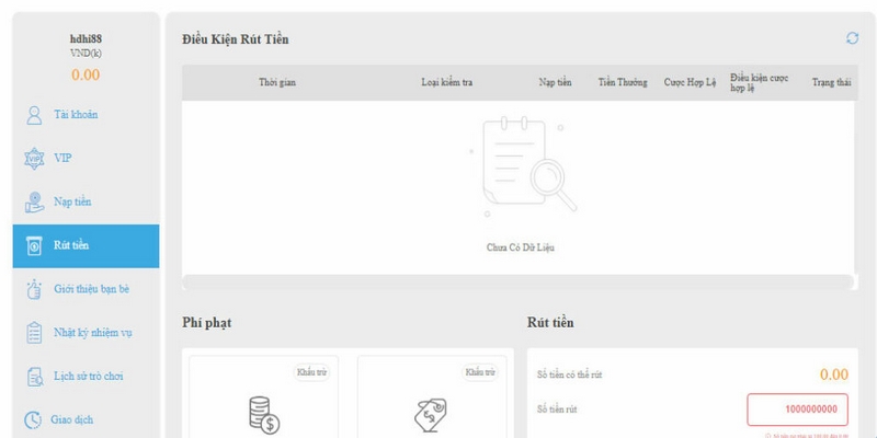 Xác nhận rút tiền tại Hi88 về tài khoản ngân hàng