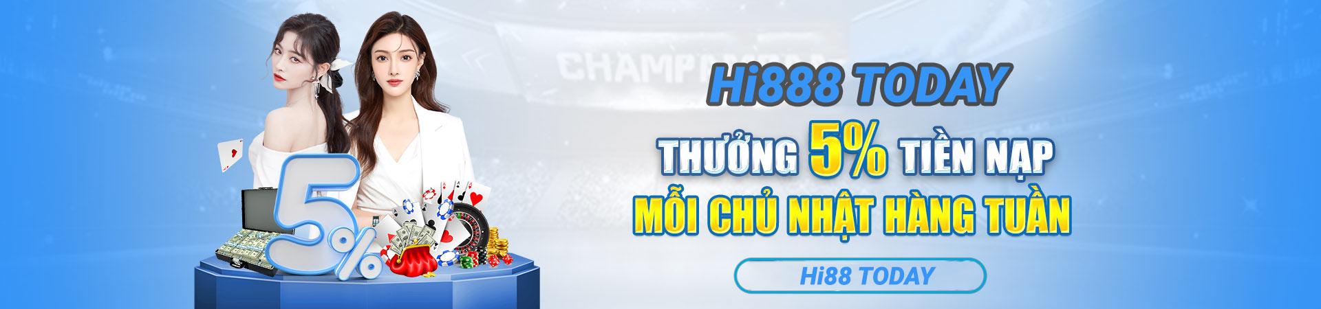 Hi888 thưởng 5% tiền nạp